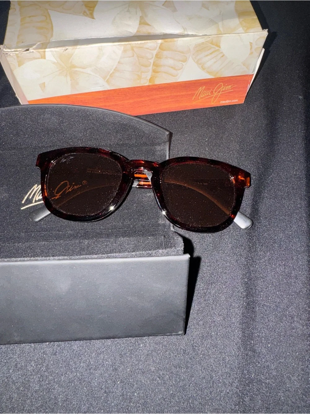 Maui Jim Tortoiseshell Frame Sunglasses with Dark Brown Lenses